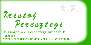 kristof peresztegi business card